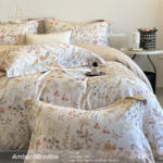 AmberMeadow Luxury Printed 4-Piece Bedding Set 100S 100% Pure Cotton Sateen High End Bedroom Linens - Image 7