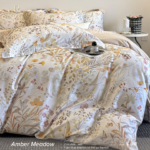 AmberMeadow Luxury Printed 4-Piece Bedding Set 100S 100% Pure Cotton Sateen High End Bedroom Linens - Image 3
