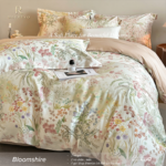 Bloomshire Luxury Printed 4-Piece Bedding Set 100S 100% Pure Cotton Sateen High End Bedroom Linens - Image 3