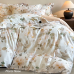 Floral Haze Luxury 100S 100% Cotton Printed 4-Piece Bedding Set - Image 5